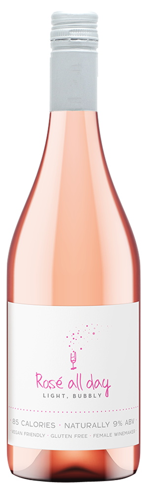 Rose All Day Bubbly - Front of Bottle