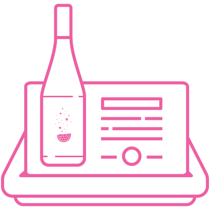 Rose All Day Icon - Spritz Watermelon Shelf Talker